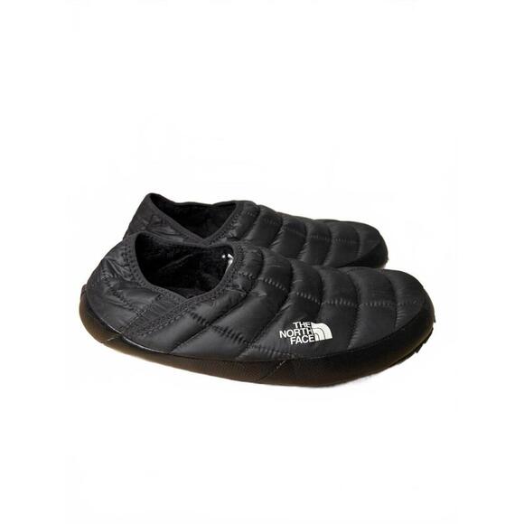The North Face ThermoBall Traction Mules IV Sz 11 Shiny Black Slip On Slippers